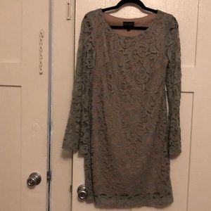 Connected Sage Lace Long Sleeved Dress, Like New